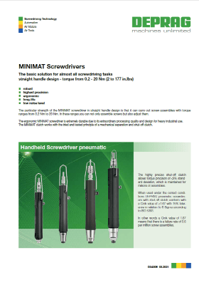 DEPRAG - Screwdrivers with pneumatic drive